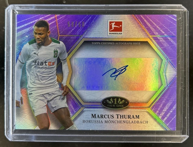2021 Topps Tier One Bundesliga Marcus Thuram Matchwinner Auto Purple #/50