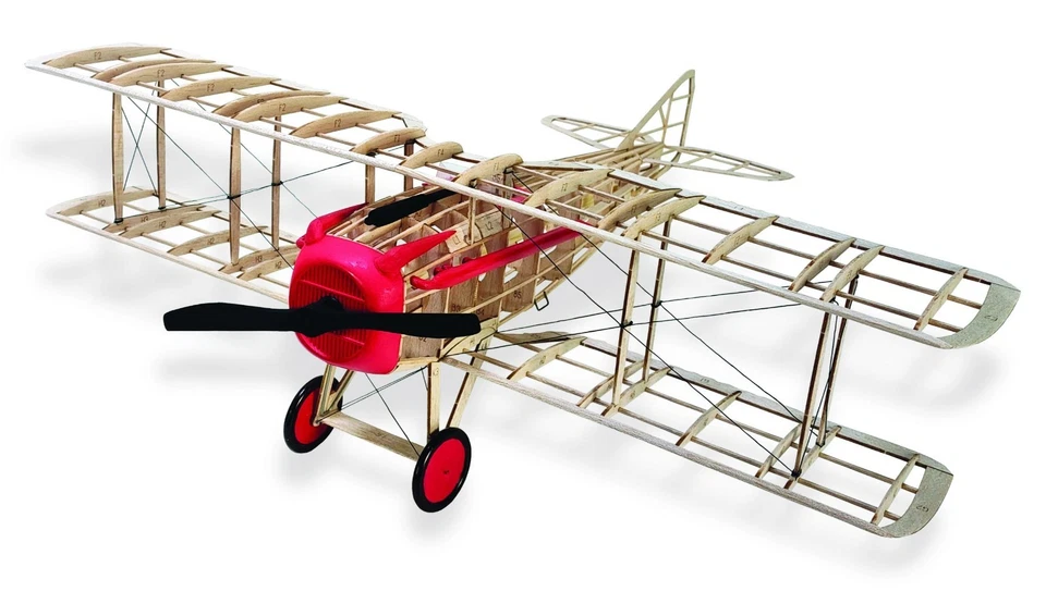 Guillow Spad VII WWI Laser-Cut Balsa Wood Scale Model Airplane Kit, 18" GUI-102 - Image 2 of 4