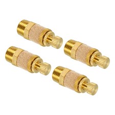 4pcs Pneumatic Exhaust Muffler, 1/4" NPT Sintered Bronze Muffler