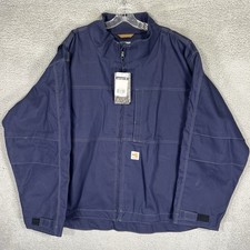 Carhartt FR Jacket Mens 4XL Blue Flame Resistant Full Swing Quick Duck Canvas