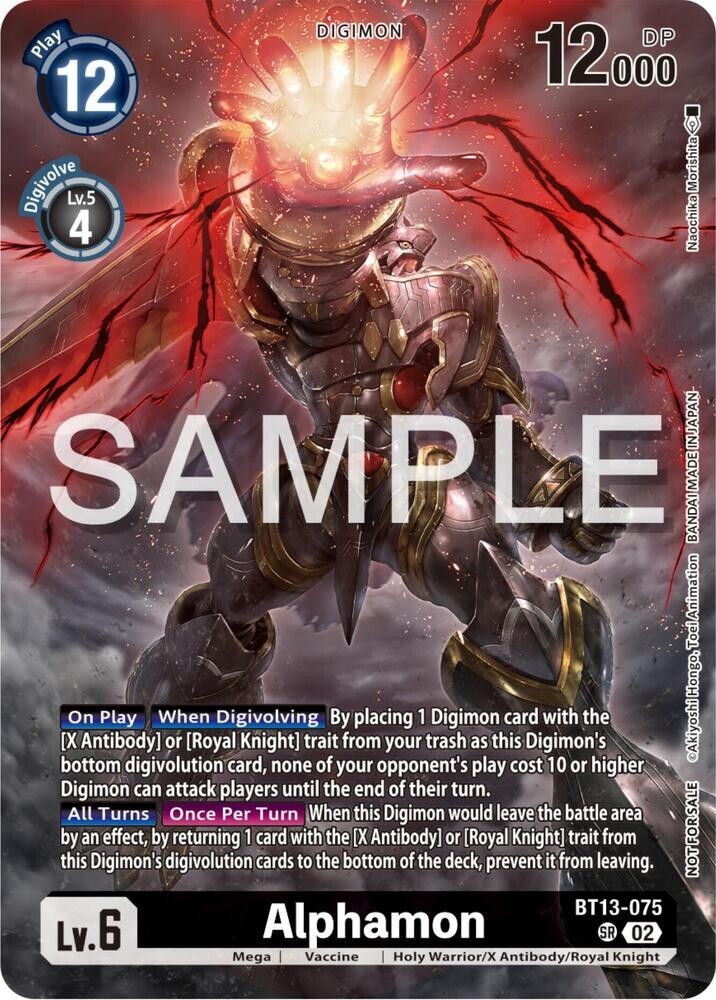 Alphamon Alternate Art - BT13-075 NM - Digimon TCG | eBay