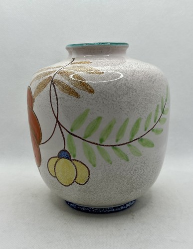 Rosenthal Germany Ceramic Handmade Pottery Orange Floral Vase - Picture 3 of 19