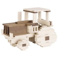 Holzbausteine Natur 200StüCk Bausteine Holz Spielzeug Motorik Konstruieren