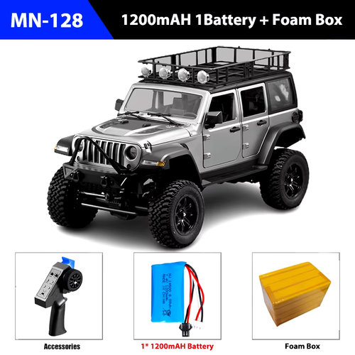 Coche RC Crawler 4X4 para niños, niños cochecito de escalada LED escala completa control remoto - Imagen 12 de 13