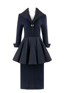 navy blue rhinestone dress