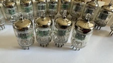 Matched Pair NOS GE JAN 5654 W / 6AK5W EF95 Amplifier Audio TUBES