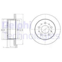 Delphi 2X Bremsscheibe Hinten Ø280Mm Voll FüR Fiat Ducato Kasten 250_ 290_ 130