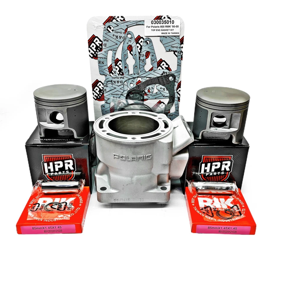 85mm STD Polaris 800 Big Block VES Cylinder HPR Piston Gaskets 02-05 RMK 3021339 - Image 2 of 2