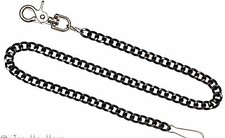 Light Thick Black Aluminum Bikers Wallet Chain Punk Gothic Skater Trigger Clasp