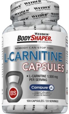 Weider, L-Carnitine 100 Capsules, L-Carnitine Capsules