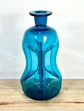 VTG HOLMGAARD GLASS TEAL KLUK KLUK DECANTER JACOB BANG DENMARK MCM