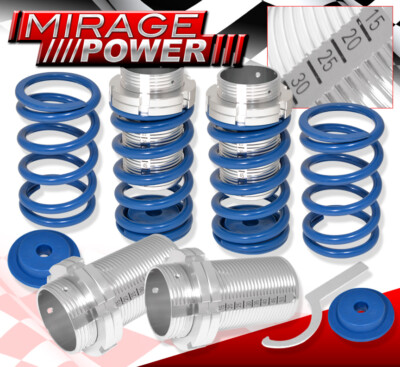 For 89-99 Eclipse Adjustable Lower Spring Coilovers Sleeve 4Pieces Assembly Blue