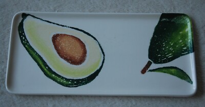 CERAMICHE FABBRO Made in Italy Avocado Keramik Medium Servierplatte Brandneu 30x14cm