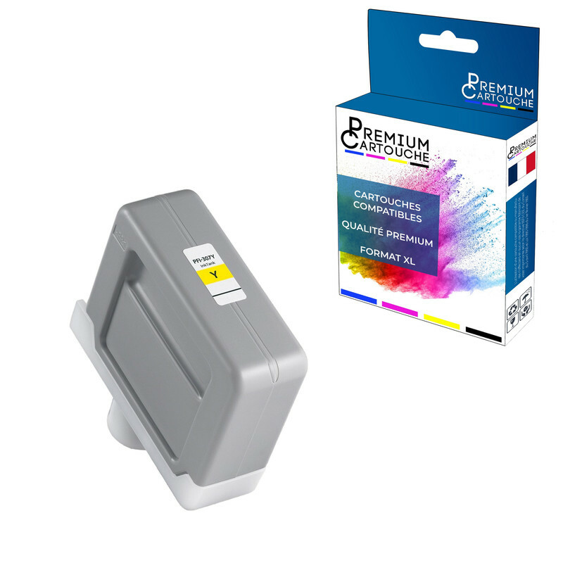 Cartouche PFI-307Y résout les pannes d'encre sur traceur CAO jaune 330ml