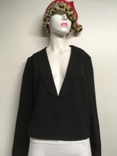 Chico s Blazer size 1 Polyester Black