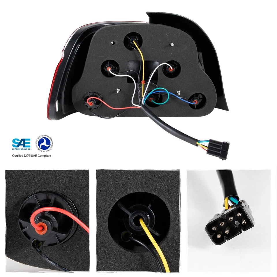 Juego de pares de luces traseras transparentes rojas para BMW E39 serie 5 sedán 97-00 Foto 3 de 4