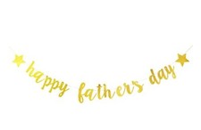 Happy Father's Day Banner Dad's Papa's Day Party Ideas Glitter Father's Day