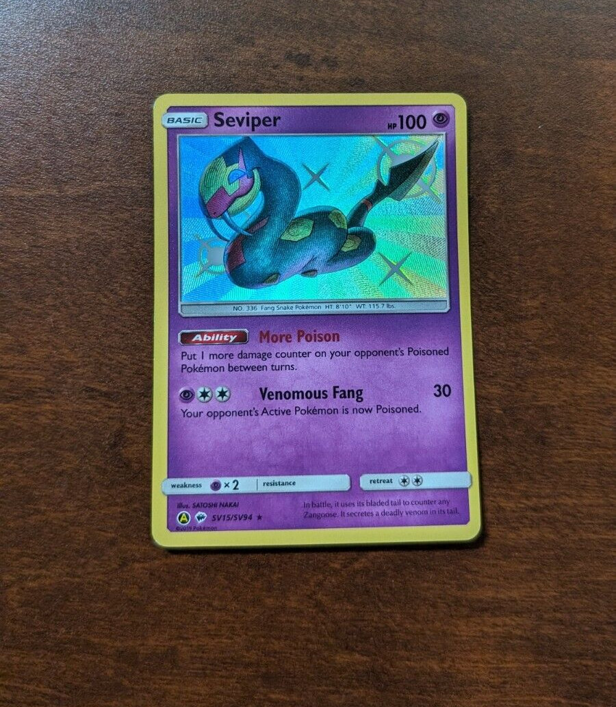 Seviper - SV15/SV94 - Pokemon Hidden Fates Sun & Moon Shiny Rare Card NM
