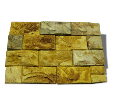 Große Mauerstein-Verkleider Canaan, Ockerfarben, Krippenbau, men100654 
