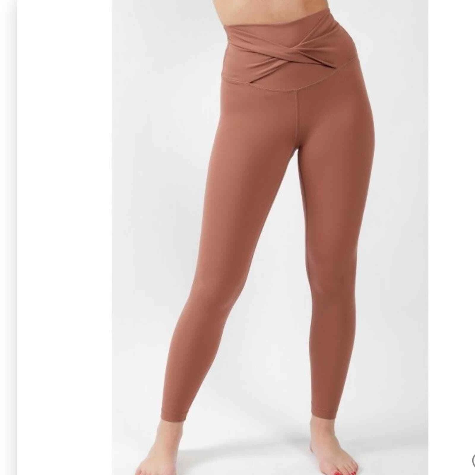 yogalicious lux super high rise ankle criss cross waist leggings