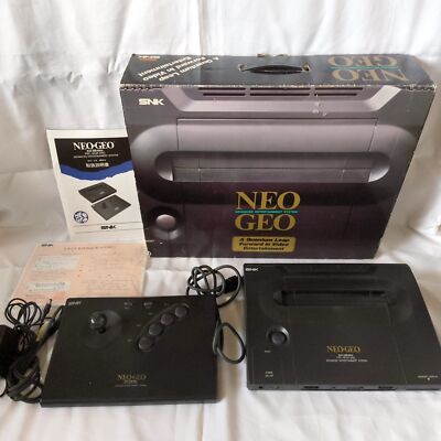 SNK NEOGEO AES ROM cartridge system Console NEO-0, w/PSU, Pad, Box