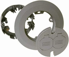 Hubbell RACO 6299 Round Nonmetallic Cover Kit Two-Lift Lids for 5511 Floor Box