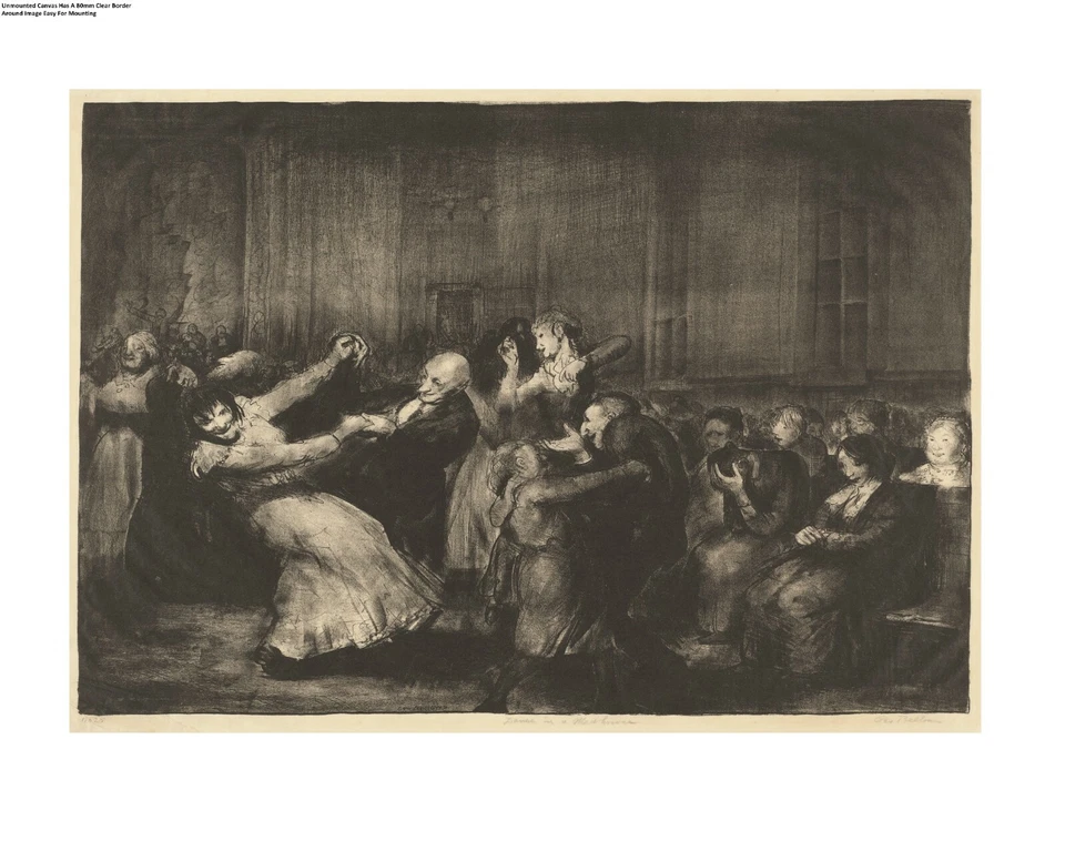Premium George Bellows Dance Madhouse Wall Art Poster OR Canvas Size A4 to A1 - Image 2 of 3