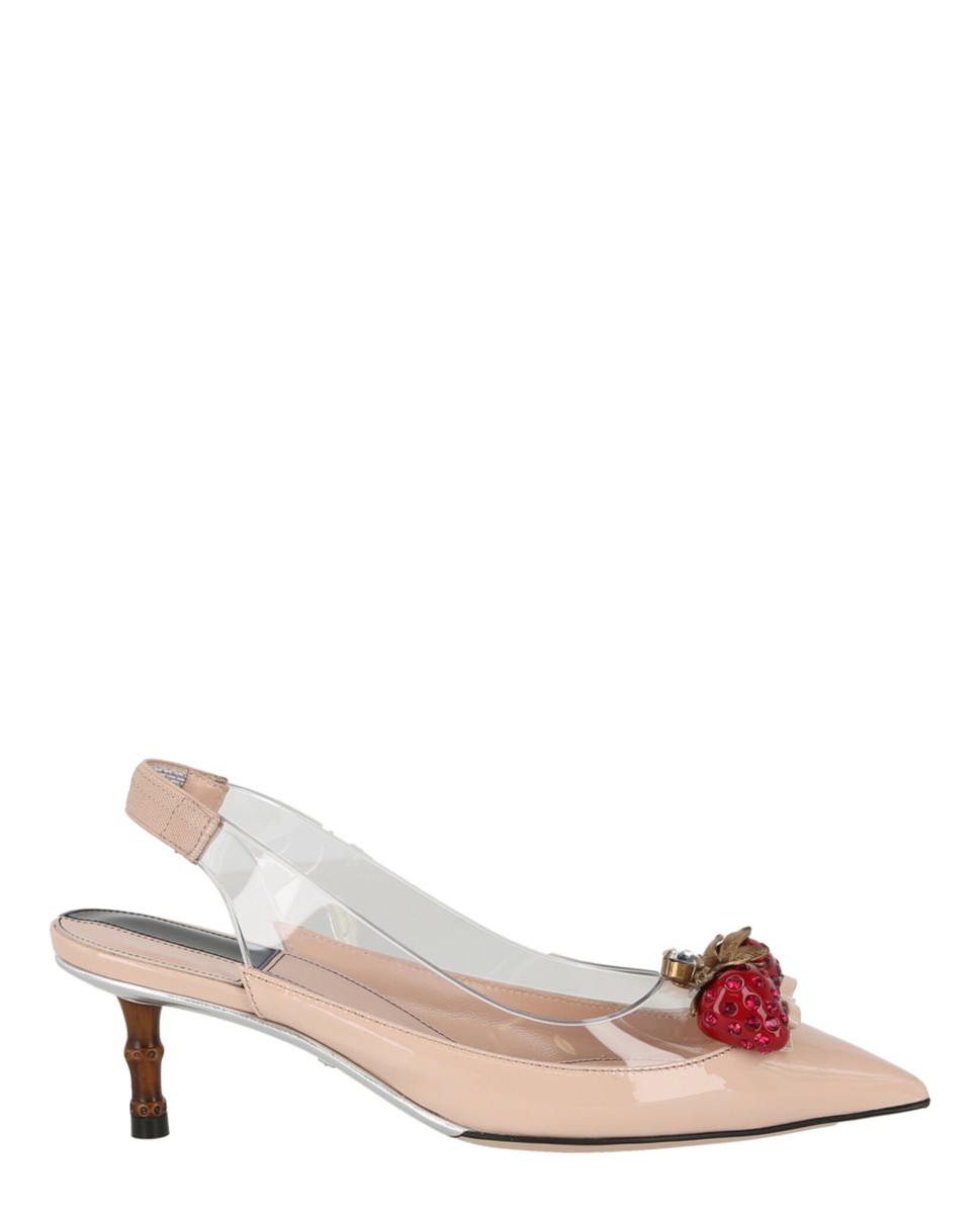 Gucci Womens Eleanor Strawberry Plexi Heels | eBay
