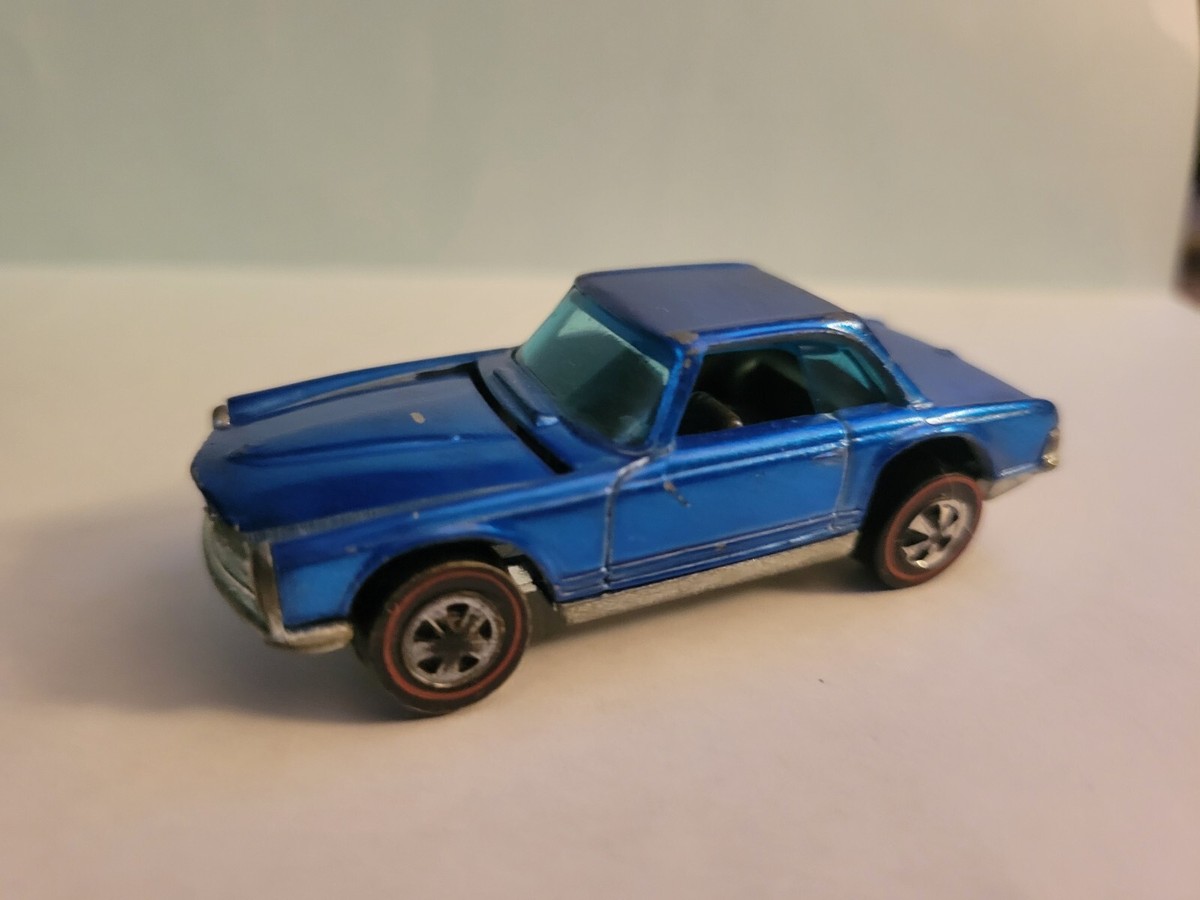 ホットウィール　メルセデス　ベンツ　280SL 香港　レッドライン　ライトブルー 1969 Mattel Hot Wheels Redline, Hong Kong, Blue Mercedes Benz
