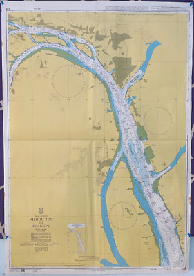Admiralty 346 CHINA ZHU JIANG NIZHOU TOU TO HUANGPU Map Chart Maritime Nautical