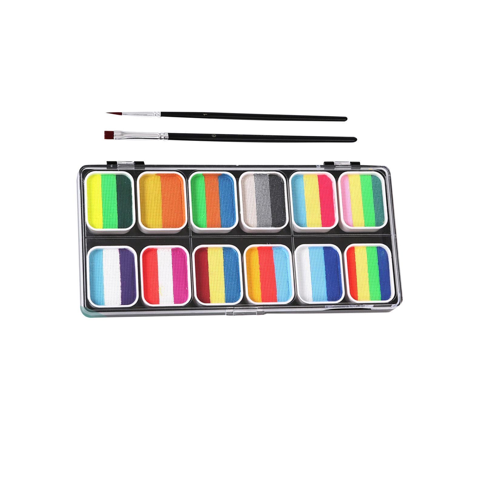Face Body Paint Set Professional 12 Water based Paints Practical
