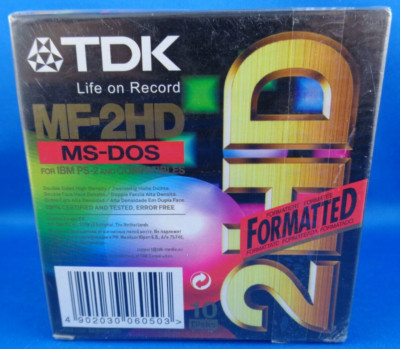 3,5'' FLOPPY MF-2HD TDK (MS-DOS FORMATTED) -- 10 STÜCK