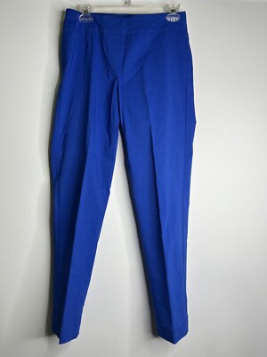 Slim Station By Multiples Womens Size 6 Pull on Ankle Pants Blue Stretchy Casual