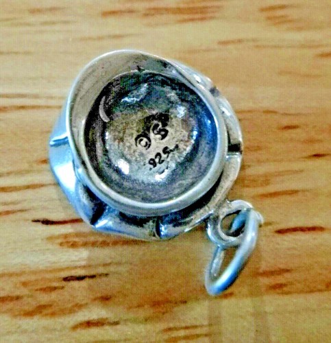 Sterling Silver 3D 13x17mm Police Officer Policeman's Hat Charm! - Picture 4 of 4