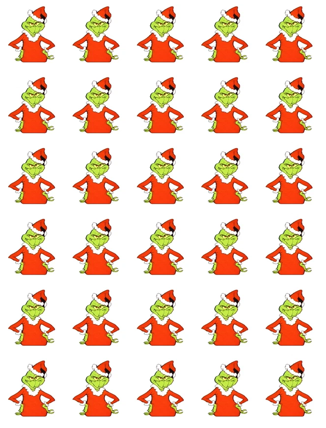 30x Weihnachten Grinch Aufstehen Cupcake Toppers Essbare Backoblate Fairy Kuchen - Bild 1 von 1