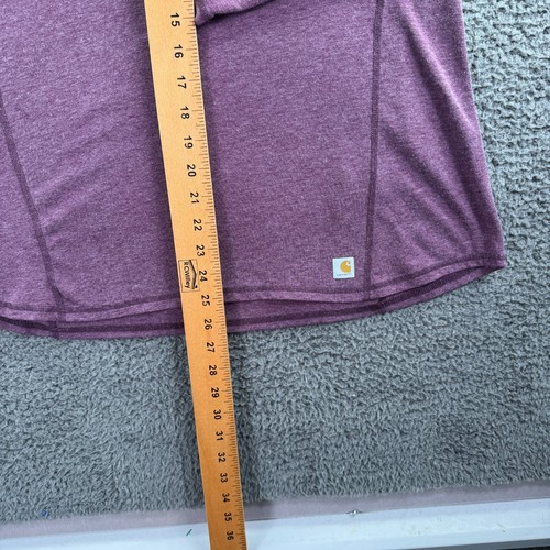 Pullover Carhartt Mujer XL 16-18 Magenta Force Elastizado Rendimiento 1/4 Cremallera Golf - Imagen 5 de 12