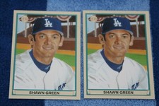 SHAWN GREEN LOT OF 2 2003 UPPER DECK PLAY BALL RED BACK &BASE #30 LOS ANGELES 