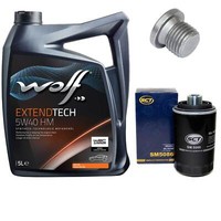 MotoröL Set 5W40 5 Liter + ÖLfilter + ÖLablassschraube FüR Audi Seat Skoda VW