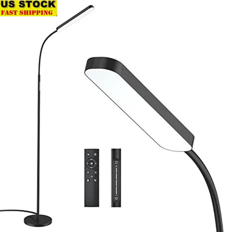LED Floor Lamp 15W 1000LM Remote Touch Control Adjustable Gooseneck Dimmer New