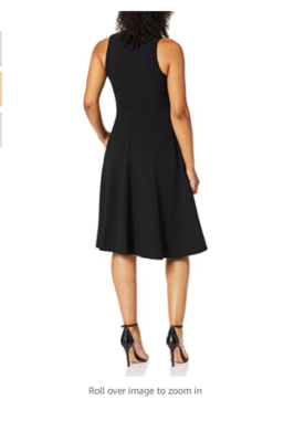 Dress the Population Women's Catalina Solid Sleeveless Fit & Flare Midi  Dress S | eBay