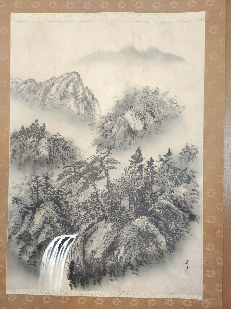 Japanese Hanging Scroll Landscape (c. 1910s) #Z120 | eBay