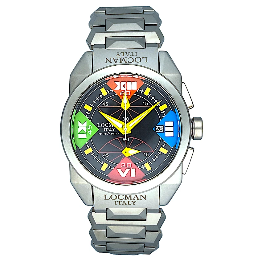 Reloj LOCMAN Cavallo Pazzo Titanio Cronógrafo Cuarzo REF. 161, 40mm x 47mm Foto 2 de 4