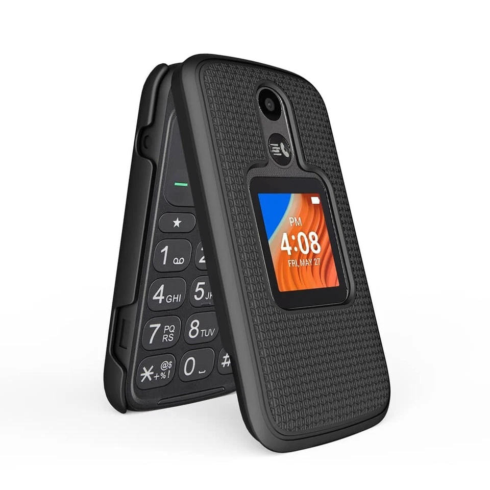 Grid Texture Hard Shell Case Cover for Alcatel Go Flip 4, TCL FLIP Pro BLACK - Image 4 of 4