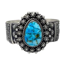 Michael Calladitto, Bracelet, Kingman Turquoise, Navajo, 6 3/4"