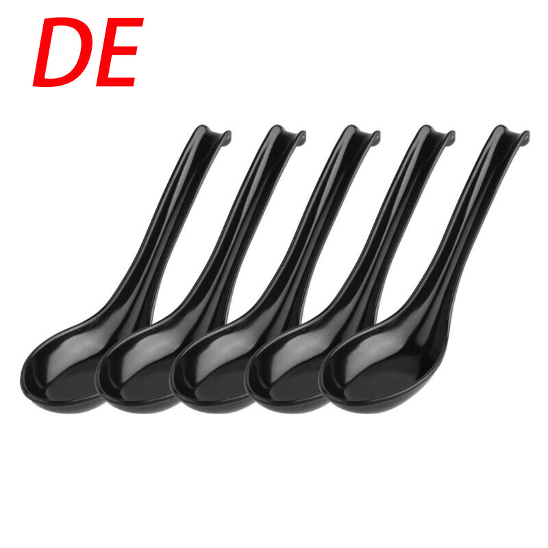 5Pc Suppe Ramen Löffel Asiatisch Chinesisch Japanisch Langer Griff Haken Geschir