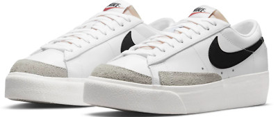 Nike Blazer Low Platform Shoes DJ0292-101 Size 8.5 Women's White / Black