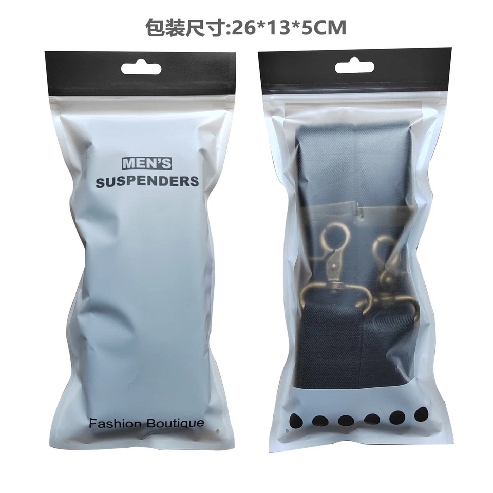 Vintage Suspenders  Men Heavy Duty 4 Snap Hooks For Belt Adjustable X Back New- - Image 4 of 4