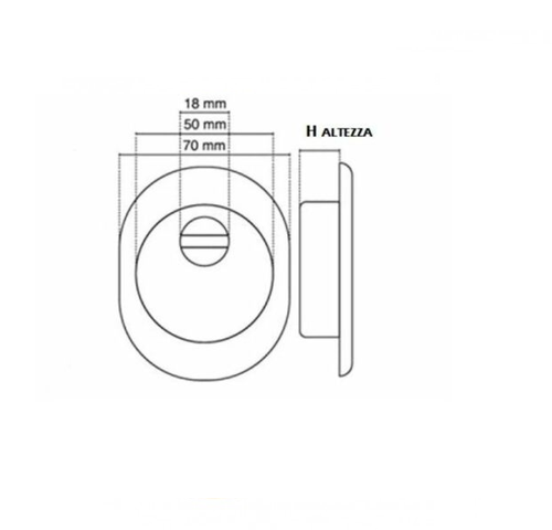 MOTTURA DEFENDER PROTEZIONE PER CILINDRO PROTECTOR FISSO PER SERRATURA ORO - Foto 2 di 3