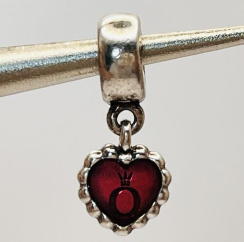 Authentic Pandora Charm Forever Red Heart Dangle S925 ALE Silver Retired Bride - Picture 3 of 6