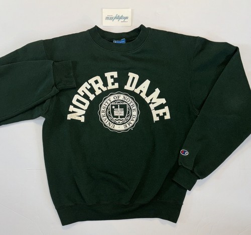 Vtg Champion University Of Notre Dame Fightin’ Irish Sweatshirt SM Eco Fleece - Picture 2 of 14